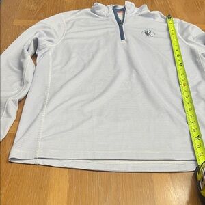 Vineyard Vines Light Blue Striped Quarter-Zip Pullover